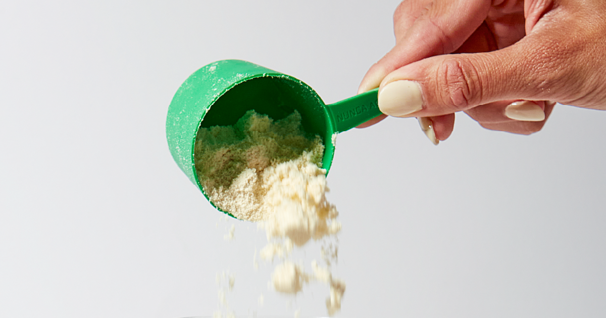 Scoop con proteína en polvo